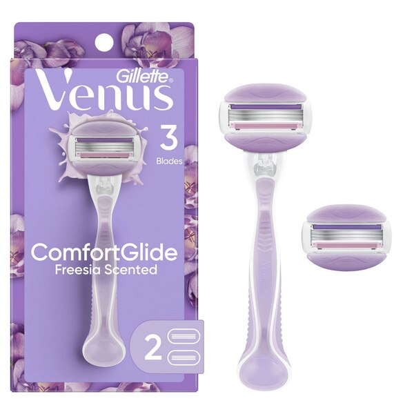 Gillette Venus ComfortGlide Freesia Razor + 2 Razor Blade Refills