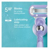 Gillette Venus Deluxe Smooth Swirl & Platinum 5-Blade Razor Blade Refills, 4 CT, thumbnail image