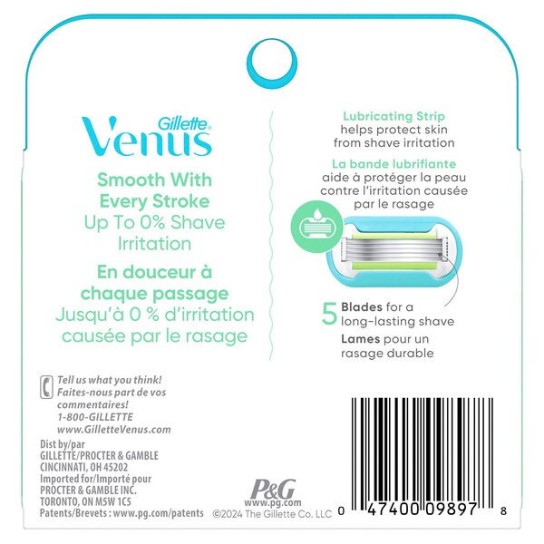 Gillette Venus Extra Smooth 5-Blade Razor Blade Refills