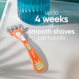 Gillette Venus Blossom 3-Blade Disposable Razors, 3 CT, thumbnail image 3 of 9