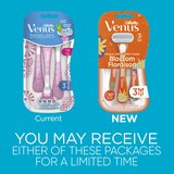 Gillette Venus Blossom 3-Blade Disposable Razors, 3 CT, thumbnail image 4 of 9