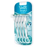 Gillette Venus Simply 3 Sensitive 3-Blade Disposable Razors, 4 CT, thumbnail image