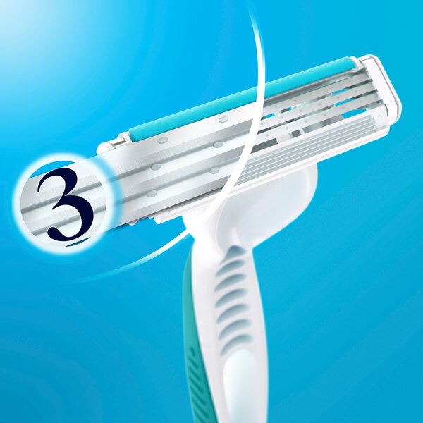 Gillette Venus Simply 3 Sensitive 3-Blade Disposable Razors, 4 CT