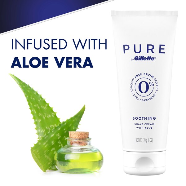 PURE by Gillette Men's Shaving Cream, 6 OZ