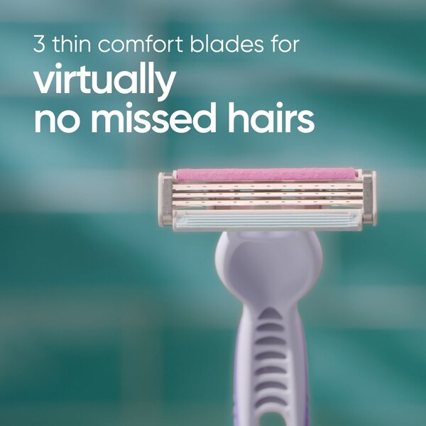 Gillette Venus Simply 3 3-Blade Disposable Razors, 8 CT