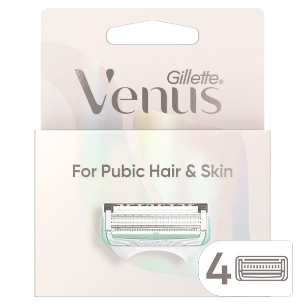 Gillette Venus Women's Razor Blades for Pubic Hair and Skin, 4 CT