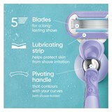 Gillette Venus Deluxe Smooth Swirl 5-Blade Razor + 1 Razor Blade Refill, thumbnail image
