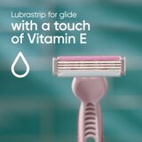 Gillette Venus Simply 3 3-Blade Disposable Razors, Dragonfruit, 4 CT, thumbnail image 4 of 9
