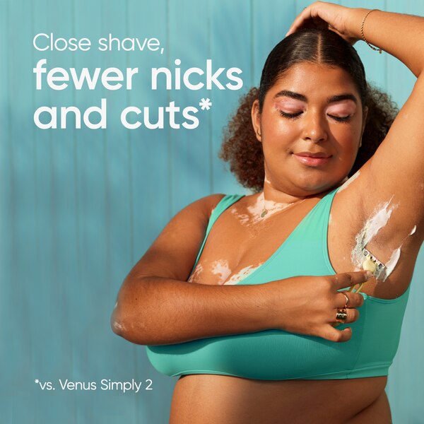 Gillette Venus Simply 3 3-Blade Disposable Razors, Dragonfruit, 4 CT
