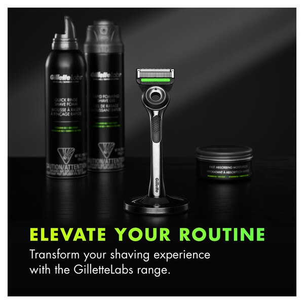 GilletteLabs 5-Blade Razor + 1 Razor Blade Refill + 1 Razor Stand