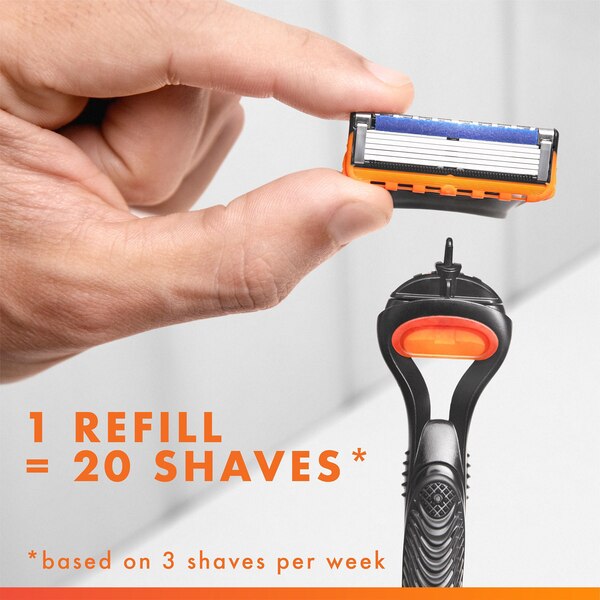 Gillette Fusion5 5-Blade Razor + 5 Razor Blade Refills
