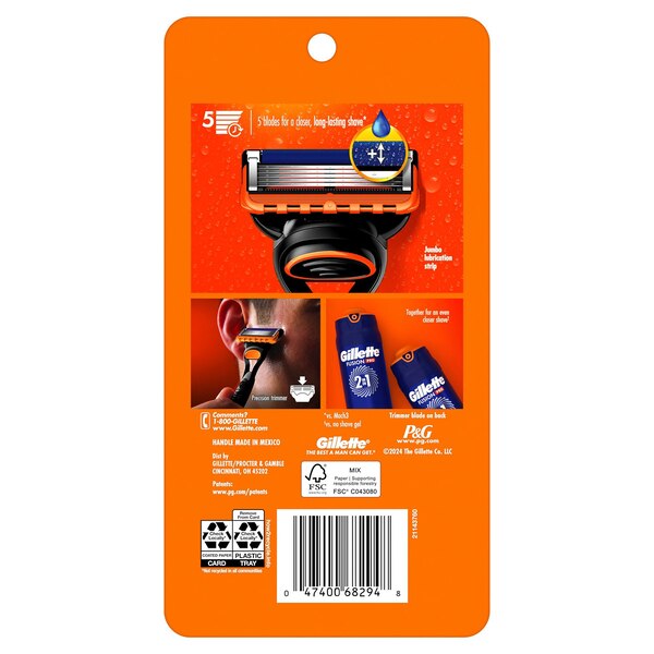 Gillette Fusion5 5-Blade Razor + 5 Razor Blade Refills