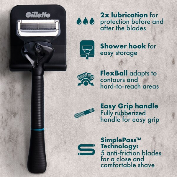 Gillette Intimate Pubic Hair Razor + 2 Razor Blade Refills