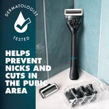 Gillette Intimate Pubic Hair Razor + 2 Razor Blade Refills, thumbnail image
