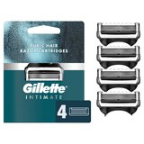 Gillette Intimate Pubic Hair 5-Blade Razor Blade Refills, 4 CT, thumbnail image