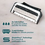 Gillette Intimate Pubic Hair 5-Blade Razor Blade Refills, 4 CT, thumbnail image