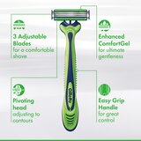Gillette Sensor 3 Sensitive 3-Blade Disposable Razors, 12 CT, thumbnail image