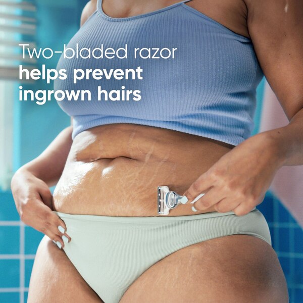 Gillette Venus Pubic Hair & Skin Razor + 4 Razor Blade Refills