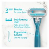 Gillette Venus Smooth 3-Blade Razor + 6 Razor Blade Refills, thumbnail image