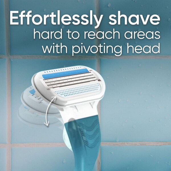Gillette Venus Smooth 3-Blade Razor + 6 Razor Blade Refills