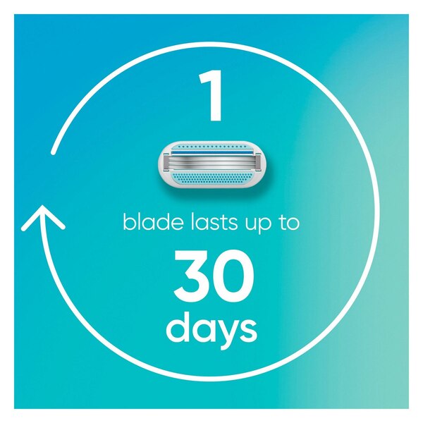 Gillette Venus Smooth 3-Blade Razor + 6 Razor Blade Refills