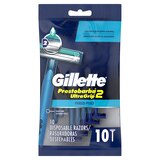 Gillette Prestobarba Ultra Grip 2 Fixed Disposable Razors, 10 CT, thumbnail image