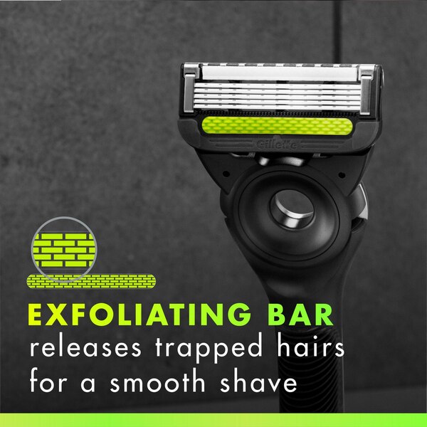 GilletteLabs 5-Blade Razor + 1 Razor Blade Refill + 1 Razor Stand
