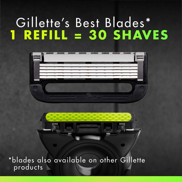 GilletteLabs 5-Blade Razor + 1 Razor Blade Refill + 1 Razor Stand