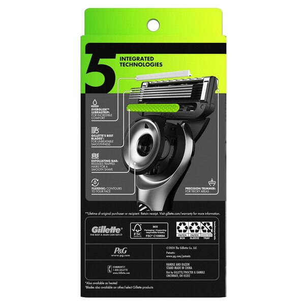 GilletteLabs 5-Blade Razor + 1 Razor Blade Refill + 1 Razor Stand