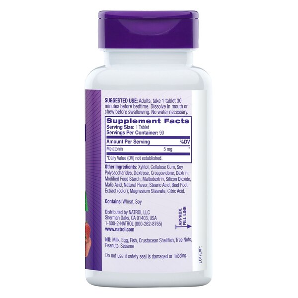 Natrol Melatonin 5 mg Fast Dissolve Tablets Strawberry, 90 CT