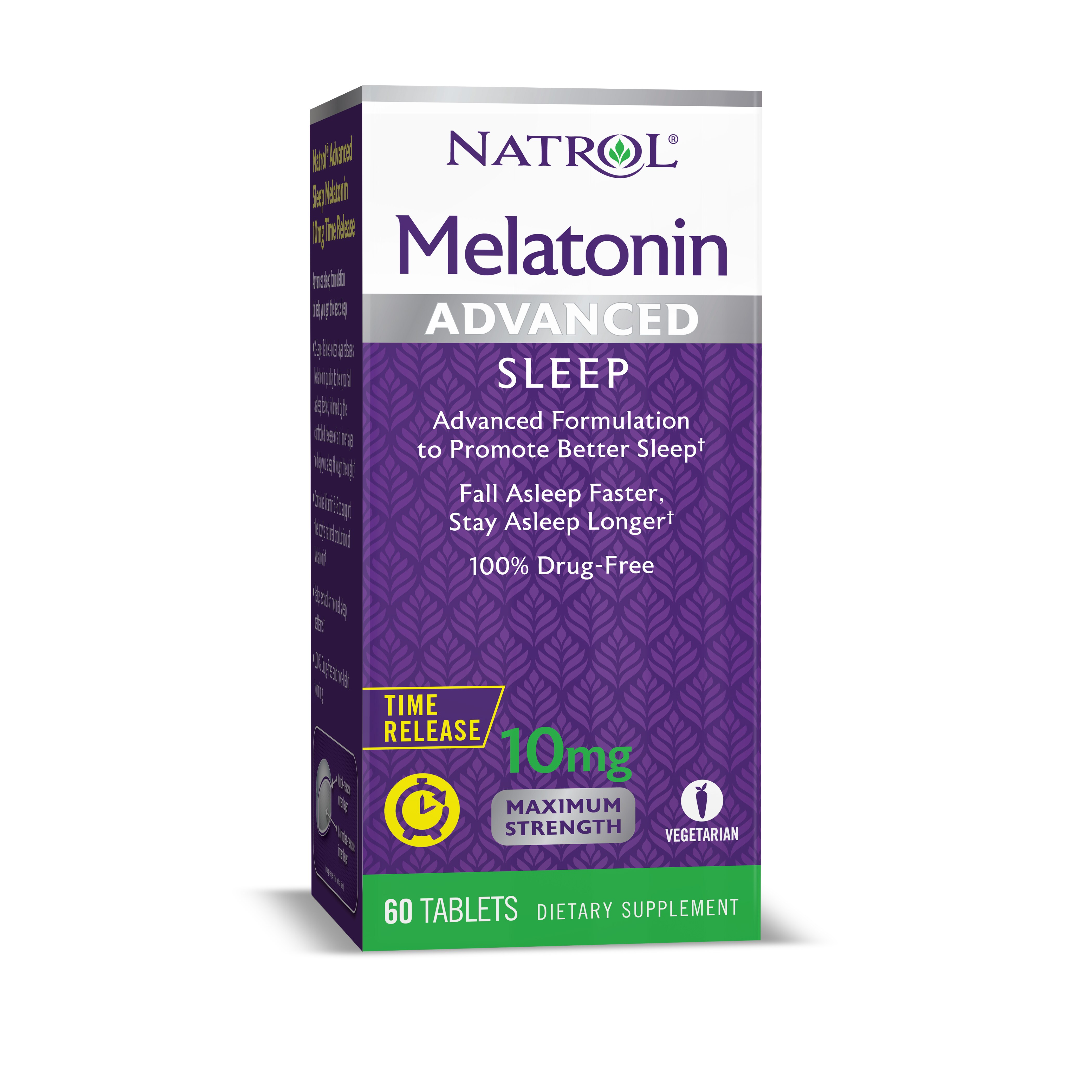 Natrol Advanced Sleep - Melatonina en tabletas, 10 mg, 60 u.