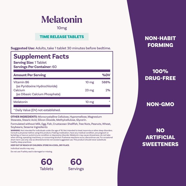 Natrol Advanced Sleep Melatonin 10 MG Tablets, 60CT