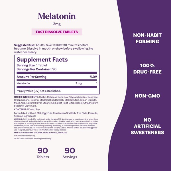 Natrol Melatonin 3mg Fd, 90 CT