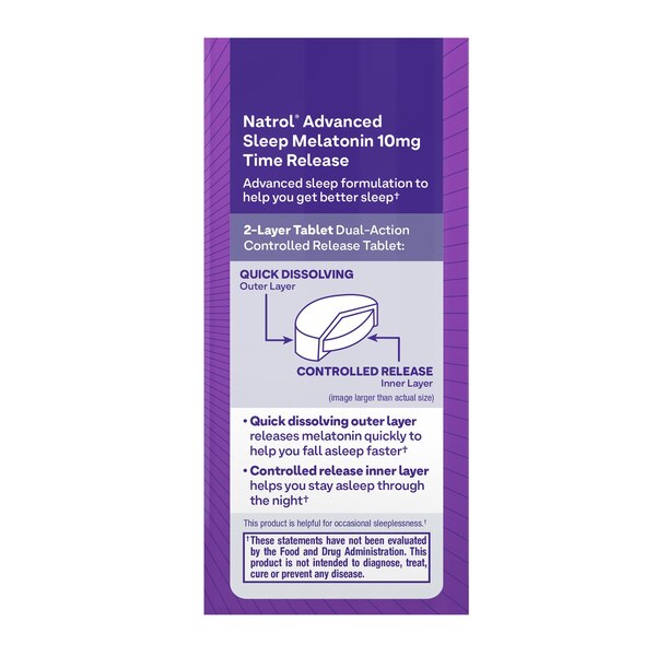 Natrol Advanced Sleep Melatonin 10mg, 75 CT