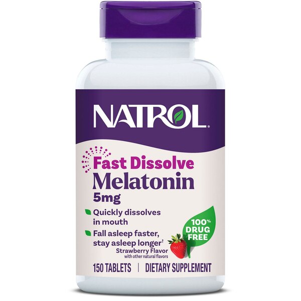 Natrol Melatonin Fast Dissolve Tablets, Strawberry, 150 CT