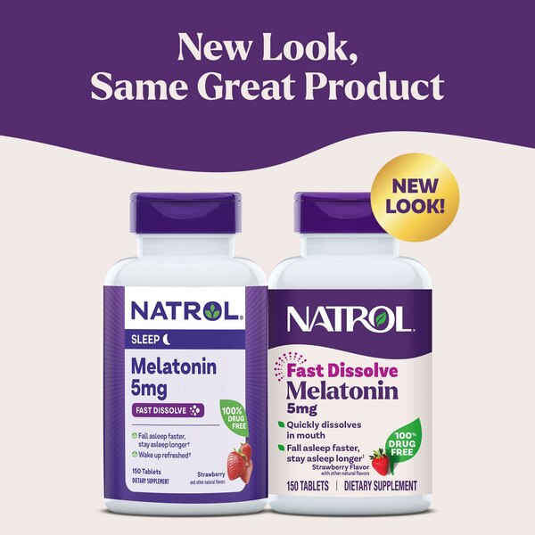 Natrol Melatonin Fast Dissolve Tablets, Strawberry, 150 CT