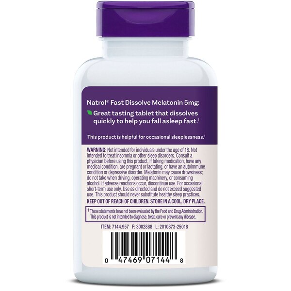 Natrol Melatonin Fast Dissolve Tablets, Strawberry, 150 CT