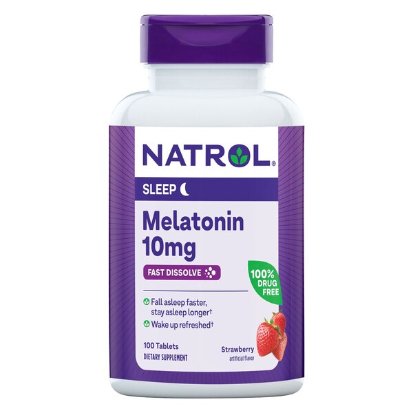 Natrol - Melatonina en tabletas, Strawberry, 100 u.