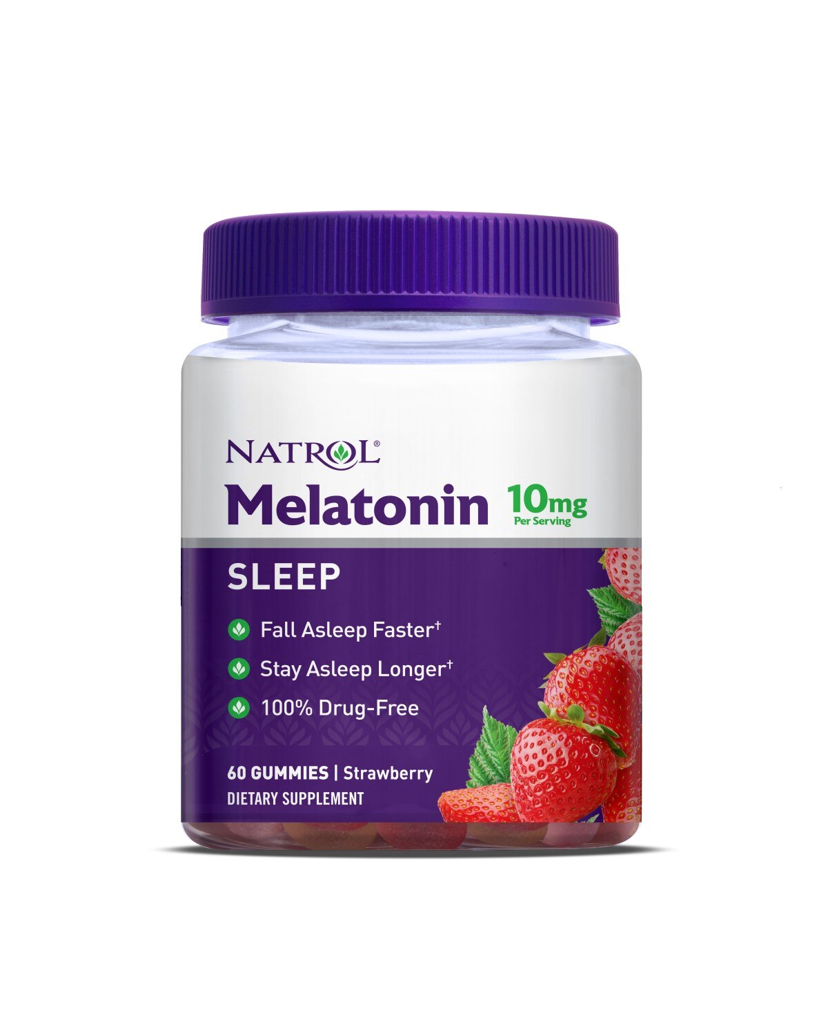 Natrol 10mg Melatonin Sleep Gummies, Strawberry, 60 CT