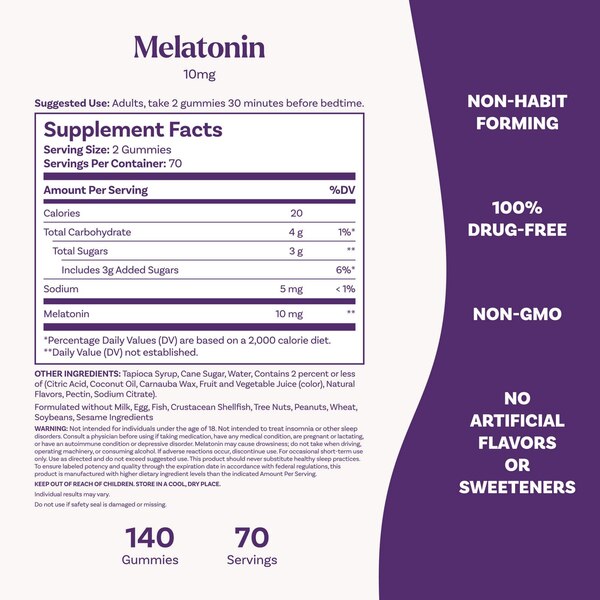 Natrol Melatonin 10mg Gummies, 140 CT