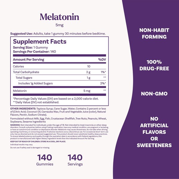 Natrol Melatonin 5mg Sleep Gummies, 140 CT