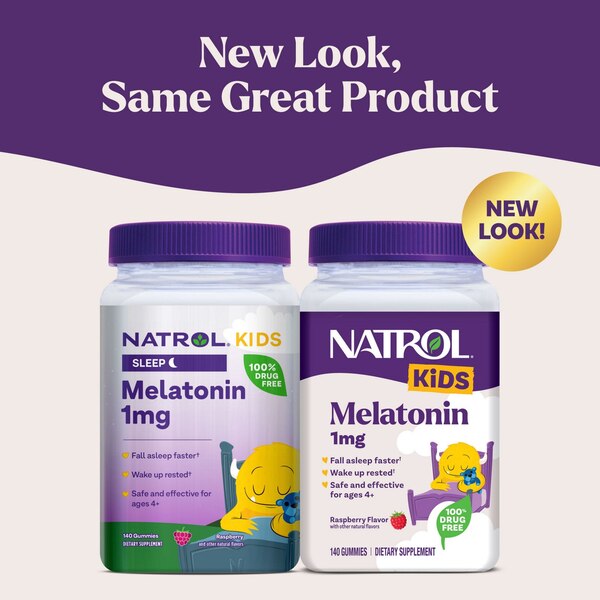 Natrol Kids Melatonin Sleep Aid Gummies, Berry, 1 mg,140 CT