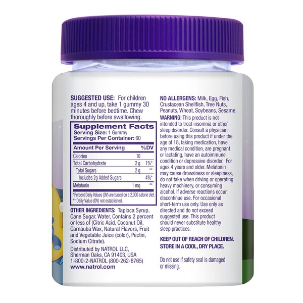 Natrol Kids Soothing Nights Gummy - Bedtime without Melatonin, 60 CT