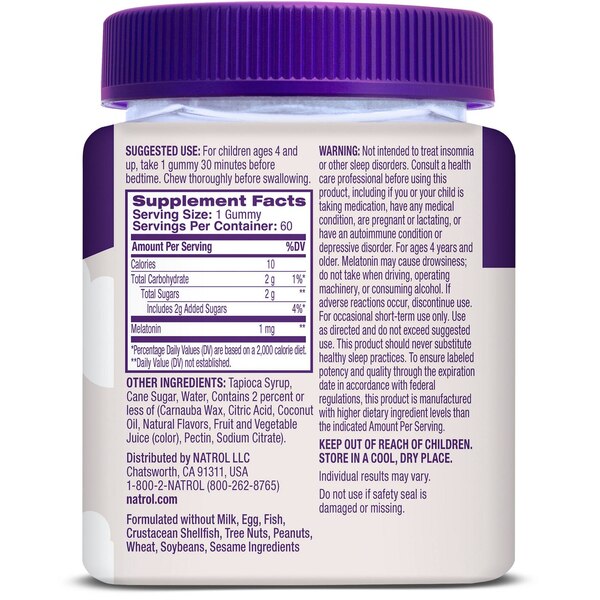 Natrol Kids Soothing Nights Gummy - Bedtime without Melatonin, 60 CT