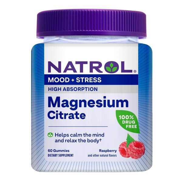 Natrol Mood + Stress  Magnesium Citrate Gummies, 60CT