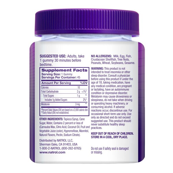 Natrol Melatonin 3mg Time Release Gummy, 35 CT