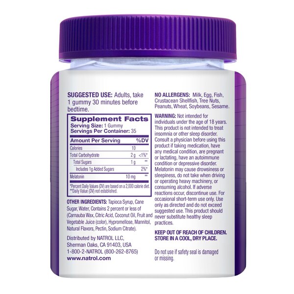 Natrol Melatonin 10mg Gummy Time Release , 45 CT