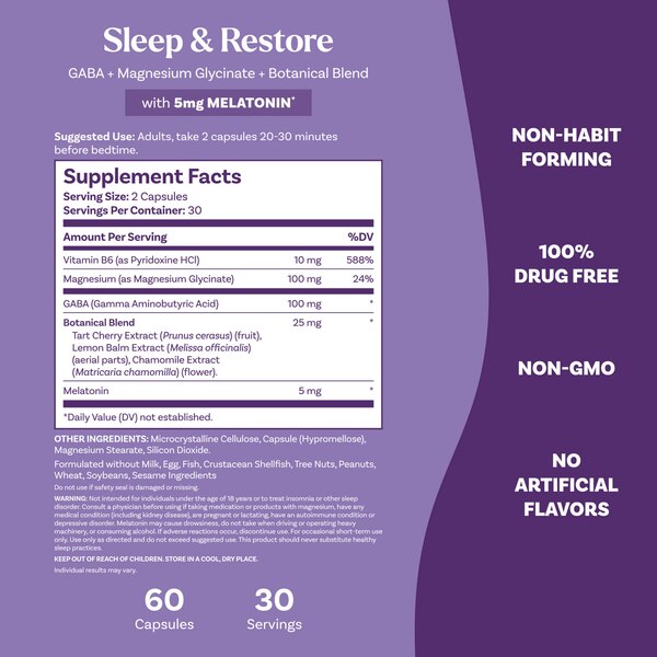Natrol Melatonin Free Soothing Night, 60 CT