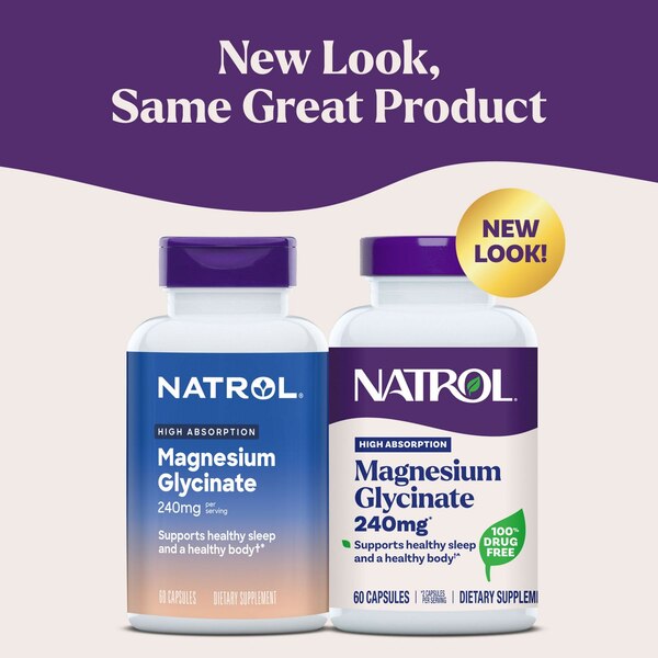 Natrol Magnesium Glycinate Capsule, 240 MG, 60 CT