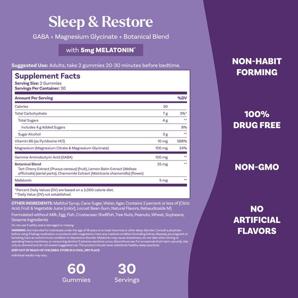 Natrol Melatonin Free Soothing Night, 60 CT